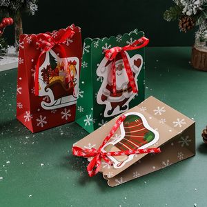 Christmas paper bag creative bow snowflake with hand candy tn bag lovely Christma gift bags