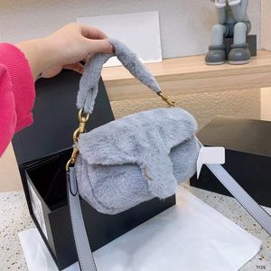 Woman Mini Tabbys Bags designer bag luxury furry handbag crossbody shoulder tote bag tiny flaps handbags warm soft purse cute totes Rabbit Fur A