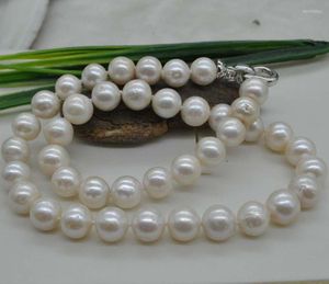 Catene Natural Rare White 10-11mm Collana di perle Kasumi rotonde 18