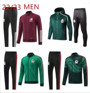 23 メキシコトラックスーツ Camisetas デ サッカー ジャージサッカー 2022-2023 トラックスーツ ロング ジャケット セット男トレーニング スーツ