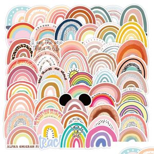 Bilklisterm rken st Cartoon Rainbow Landscape Cute Stickers Pack f r barnens vattenflaska dekaler anteckningsbok kawaii diy leksaker b rbar dator telefon c dhl6q
