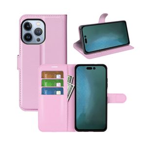 Apple Cell Phone Cases Business Handbag Pu Leather Case Card-Insed Mobilephone Stand Protective Covers för iPhone 15 14 Plus 13 12 11 Pro Max XR Anti-Drop stötsäker