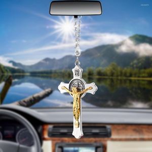 Interiördekorationer Bilhänge Jesus Crucifix Cross Ornaments Charms bakspegel Dekoration hängande bildekor biltillbehör