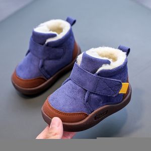 Boots Toddler Baby Winter Boys Girl Warm Snow Plush Soft Bottom Infant Shoes born Outdoor Sneakers Kids 221028