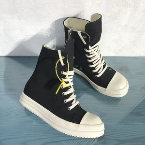 Sapatos de lona respirável masculinos de canela de alta moda Boots para homens e mulheres