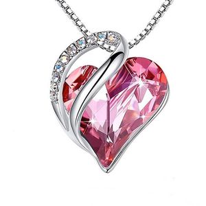 This heart necklace is a regal symbolic statement piece that unveils your feminine spirit Women Silver Plated Love Pendant Jewelry