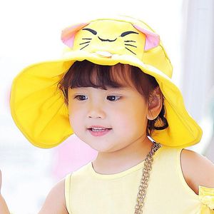 Şapkalar bebek kız güneş süper büyük brin spf50 yaz çocuklar boş üst ince panama kapakları çocukların kovası şapka plaj şapkası