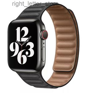 Leather Link Strap For Apple Watch SE band mm mm mm Original magnetic for iwatch series mm Replacement strap W220804243R