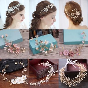 Hair Clips Rhinestone Crystal Headbands Wedding Accessories Bridal Pearl Headband Band Handmade Head Jewelry