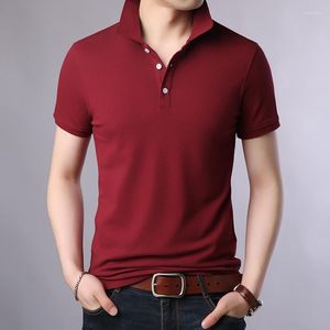 Polo da uomo 2022 Polo moda cotone estate marche slim fit manica corta tinta unita ragazzi abbigliamento casual da uomo