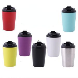 12oz Wine Tumblers Portable Mini Coffe Mugs Stainless Steel Double Wall Insulated Vacuum Car Cup With Lid Straw for DIY Customized Logo traval water bottles 1028