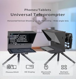iPadタブレット電話用のテレプロンプターインスカルインタビュースピーチスピーチリーダースマートフォンDSLR録音照明Stud5393817