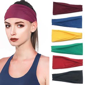 Bandas de cabelo de ioga cordas de tendência esportes de suor de suor de yoga bandana de fitness elástica pura klr fitness running hen wide arest lenfarf l221027