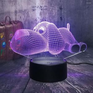 Ночные огни прекрасная собачья новинка милая щенка животное 3D светодиодная светодиодная лампа для спальни спальня сон декор Дети ребенок Рождество