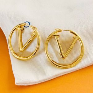 Designer Earring Fashion gold hoop earrings lady Women Party earring Wedding Lovers gift engagement Jewelry for Bride
