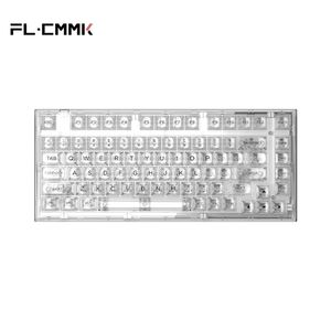 Teclados FL ESPORTS Q75 Teclado mecânico de três modos 82-Key -Swappable RGB Iluminação Efeito Driver de Configuração 221027