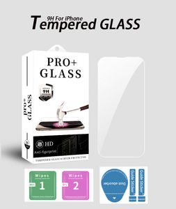 Clear Screen Protector for iPhone 15 Plus 14 13 12 11 Pro Max XS XR 9H Tempered Glass Protective Case With Retail Package