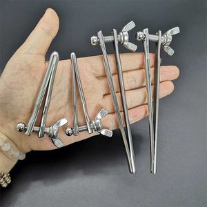 Articoli di bellezza Nuovo dilatatore uretrale Catetere del pene in acciaio inossidabile Stimolatore della spina del fallo Suono Masturbatori Articoli per adulti Uomo