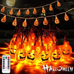 Strings 20/40 LEDs Halloween Pumpkin String Lights Battery Operated 8 Modes 3D Lantern For Xmas Party Home DIY Decor