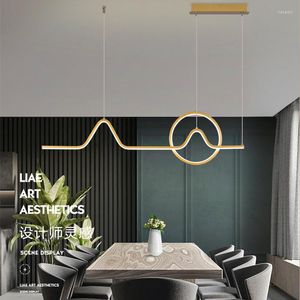 Kronleuchter Nordic Designer Einfache Led Kronleuchter Gold Schwarz Wohnzimmer Esszimmer Küche Schlafzimmer Anhänger Hause Dekoration Innenbeleuchtung
