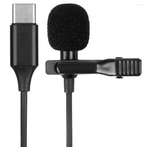 Microphones 1.5m Mini Portable Microphone Condenser Clip-on Lapel Lavalier Mic Wired Mikrofo/Microfon For Phone Laptop