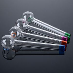 IN STOCK Tubi da fumo a tubo dritto da 4 pollici Bellissimo tubo per bruciatore a nafta Piccoli bong Acqua inebriante in vetro Rigs Mini cucchiaio a mano Bong Multi colori