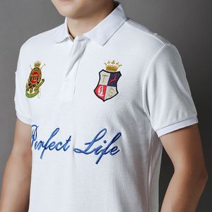 23s Wholesale Classic Men's Short Sleeved Cotton T-shirt Utl￤ndsk handel Briterad och amerikansk Sport Casual Lapel Europe Luxury Ny Casual Bekv￤m andlig andning