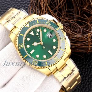 Mens Watch Movement Watches Designer Gold 41mm 904L من الفولاذ المقاوم للصدأ من الياقوت الزجاج