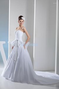 Abito da sposa 2022 Design personalizzato Taglia/colore Appliques Abito da sposa Strascico Marry Bianco Taglie forti