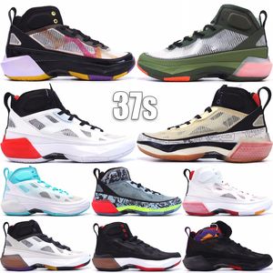 Topp 37 Herr Basketskor Jump 37s XXXVII Designer Hare Sabally Jayson Light Bone Dark Concord Beyond Borders Herr Outdoor Sneakers storlek 40-46