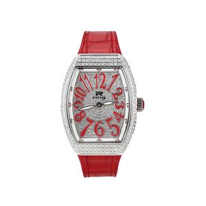 Bucket da moda Women's Diamond Watch Star Star mais confortável para usar alça de borracha à prova d'água e resistente ao desgaste