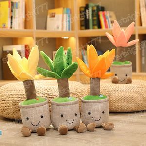 Giocattoli di peluche albero di simulazione da 35 cm Kawaii piante in vaso bambole farcite morbide Bonsai giocattoli decorativi per bambini