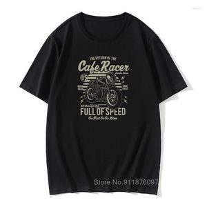 Men's T Shirts Cafe Racer Full Of Speed Vintage Motorcycle Shirt Retro Motorbike Auto Game Tshirts Rider Biker Cool Tshirt Oversize