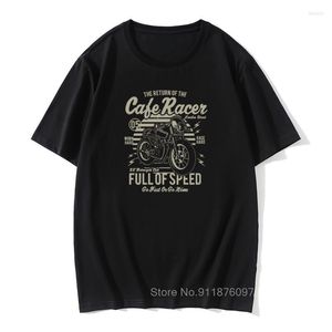 Erkek T Shirts Cafe Racer Hızlı Vintage Motosiklet Gömlek Retro Motosiklet Otomatik Oyunu Tshirts Rider Biker Serin Tshirt Büyük Boy