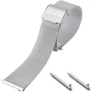 Uhrenreparatursätze, 18 mm, 20 mm, 22 mm, 316L-Edelstahl-Mesh-Armband mit schnellem Federsteg und flachem Ende für alle Uhren