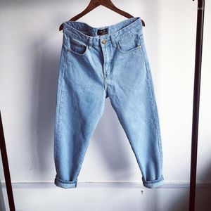 Calça masculina 2022 jeans de jeans retos da perna de moda solta harém de adolescentes do pai selvagem dos alunos