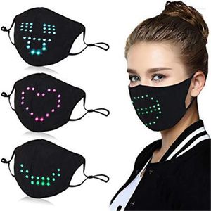 Party Masks Funny Led Luminous Mask Light Up Voice Activated Face Cool Music Christmas Halloween Decoration Face-Mask Fasemask1