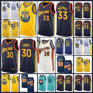 Jersey Stephen Curry 30 Jerseys Klay Thompson Basketball James 33 Wiseman Men Draymond 23 Green Andre 9 Lguodala