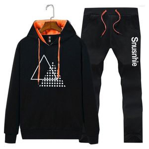 Men's Tracksuits Set Sweatsuits Sweatshirts Hooded Comfortable Jogging Men'S Sweatpants Pullover Sport Gyms Two-Piece Sets Streetwear