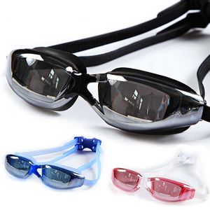 Goggles Eletroplatação UV Impermeável Anti Fogwear Eyewear Swim Diving Water Glasses Ajusta Goggles de natação Homens Mulheres L221028