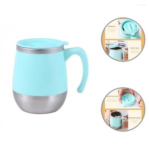 Tazze Tazza per acqua Coperchio girevole Elegante anello in silicone Riutilizzabile Eccellente pratica tazza termica per caffè al latte