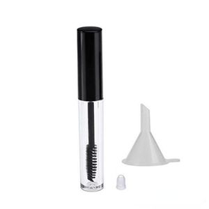 10 ml 1 3oz leere Mascara -Rohrverpackungsflaschen mit Wimpern Zauberstab Pinsel Gummi -Eins￤tzen Trichter f￼r DIY Make -up Mascara Container Wachstum Rizinus￶l