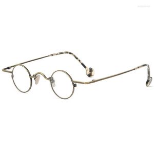 Sunglasses Frames Vintage Punk Round Metal Eyeglasses Small Gold Silver Eyewear Retro Carved Alloy Spectacles