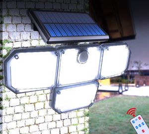 Solar Wall Lights Outdoor 182led 112LED Lamp with Adjustable Heads Security Flood Light IP65 Waterproof 3 Working Modes