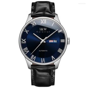 Wristwatches Blue Dial Automatic Watch CARNIVAL MIYOTA Movement Men Mechanical Sapphire Waterproof Montre Homme