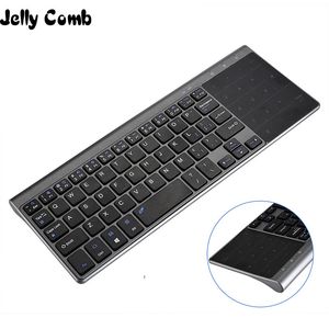 Teclados Jelly Comb Sem Fio com Número Touchpad para Notebook PC Smart TV YR Thin USB Mini Espanhol Russo 221027