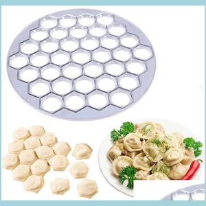 Bakvormen 37 gaten aluminium dumpling schimmel ravioli maker Russische pelmeni hine cutter keuken kookgereedschap 220601 drop levering 2 dhhlm