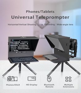 iPadタブレット電話用のテレプロンプターインスカルインタビュースピーチスピーチリーダースマートフォンDSLR録音照明Stud8160412