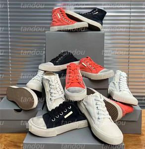 Paris Sneaker Mule Designer Casual Canvas Ayakkabı Klasik Pamuk Eğitmenleri Açık Arka Moda Siyah Beyaz Kırmızı Platform Spor Ayakları Boyutu 35-45