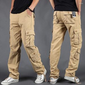 Mäns byxor Herrlast Mens Casual Multi Pockets Men outwear Army raka slacks långa byxor plus storlek